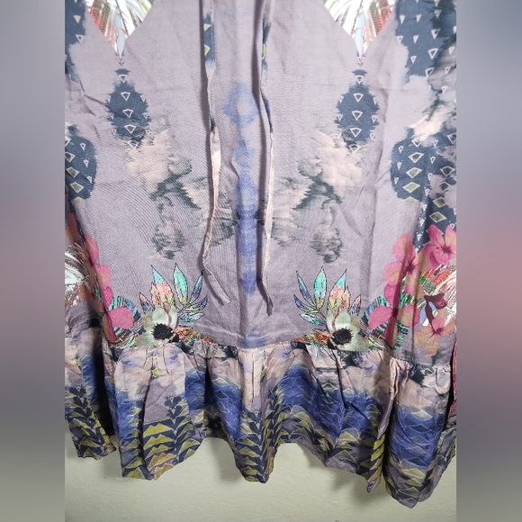 Tolani Collection Tunic Top Purple Boho Southwestern - Picture 6 of 16